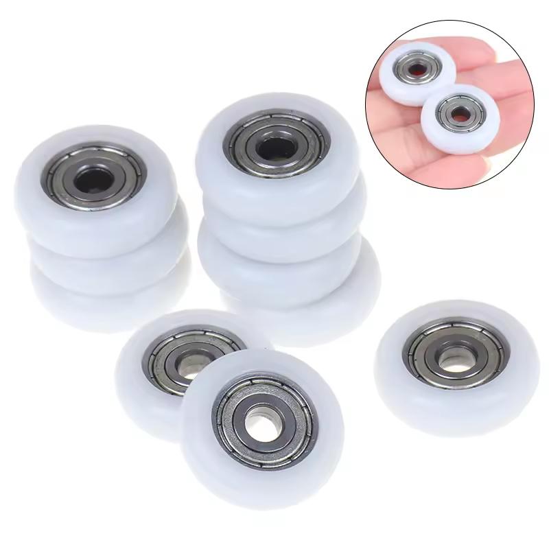 10Pc Shower Door Roller Runner Wheel Replacement White Shower Room Pulley 23mm Wheel Diameter For Household Shower Enclosures