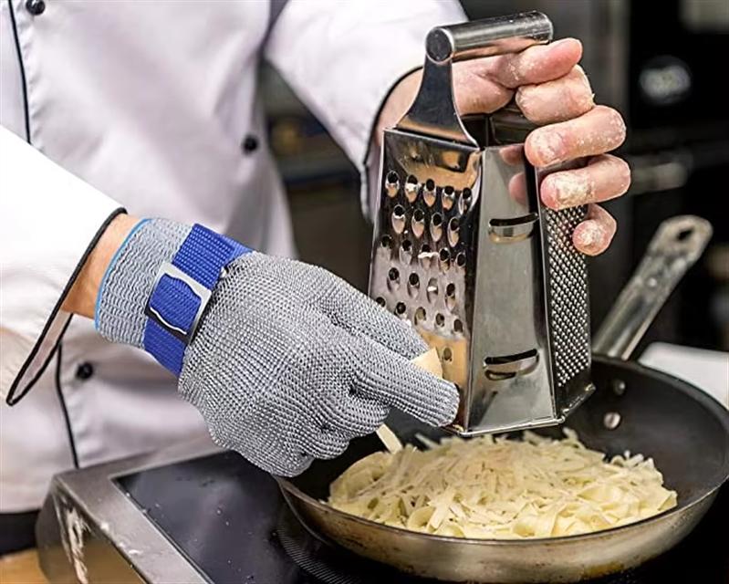 316L Stainless Steel Wire Anti-Cutting Gloves Cut-Resistant Durable Butcher Safety Working Gloves