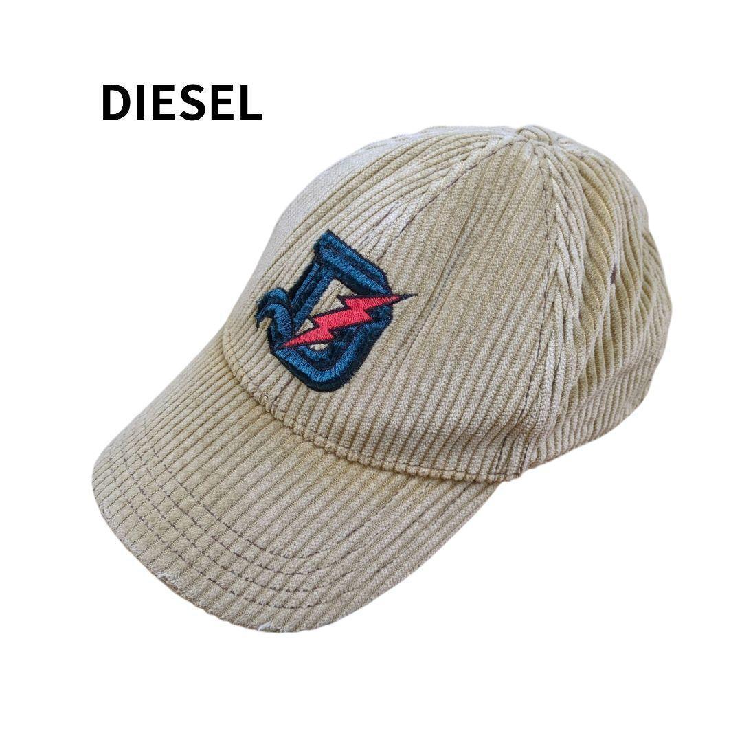 

[USED] DIESEL Corduroy Cap, Wide Rib, 6-Panel Cap with Embroidered Logo