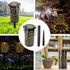 6Pcs Solar Pathway Lights Outdoor Waterproof Garden Decor Hollow Moon Star Lighting LED