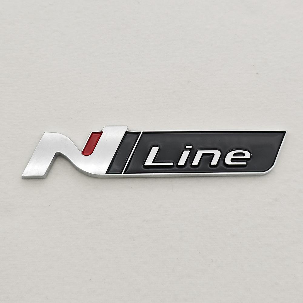 CMQW3 Styling auta Logo N Line Znak 3D ABS Odznak Samolepka na kufr Příslušenství Pro Hyundai Nline i30 Kona Tucson Sonata Elantra Veloster