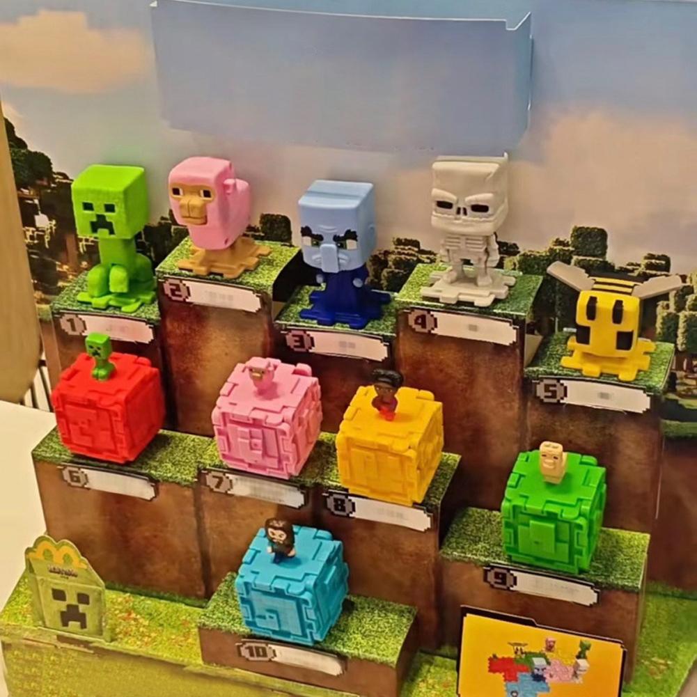 Mc Movies 2025 For McDonald's Happy Meal Toy Steve Dennis Creeper Piglin Anime Figure Ornaments Custom Toy Kid Gift
