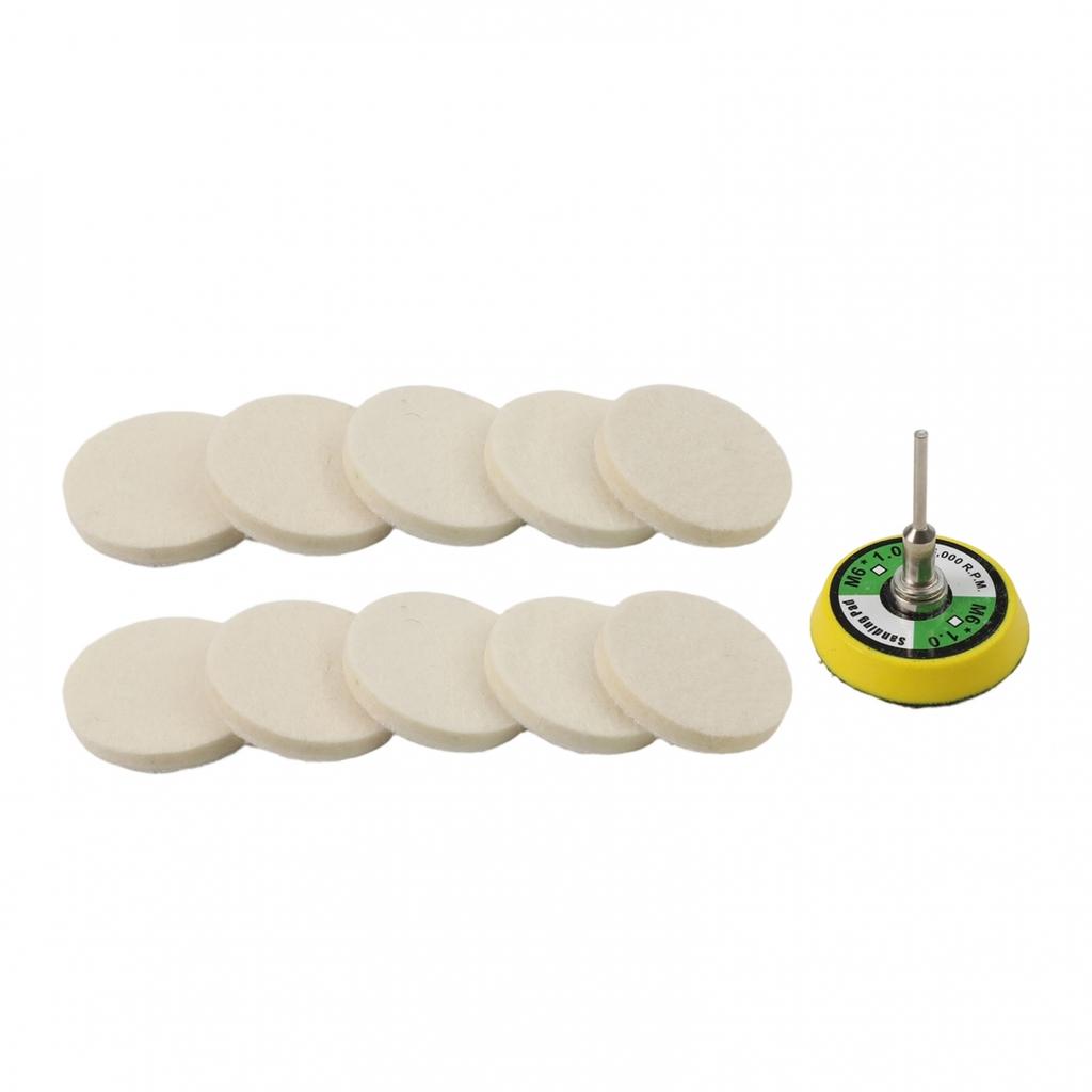 11Pcs/Set Polishing Pad Polishing Wheel With Mandrel Wool