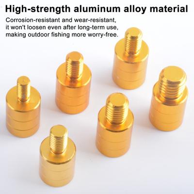 Fishing Landing Net Head Connector 6/8/10/12MM Screw Quick Release Dip Net Rod Adapter Metal Converter Fitting Fishing Accessories