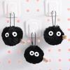 5 Pcs Briquette Doll Pendant Keychain Bag Accessories Cute Plush Black Coal Ball Cartoon Toy Pendant Gift Wholesale