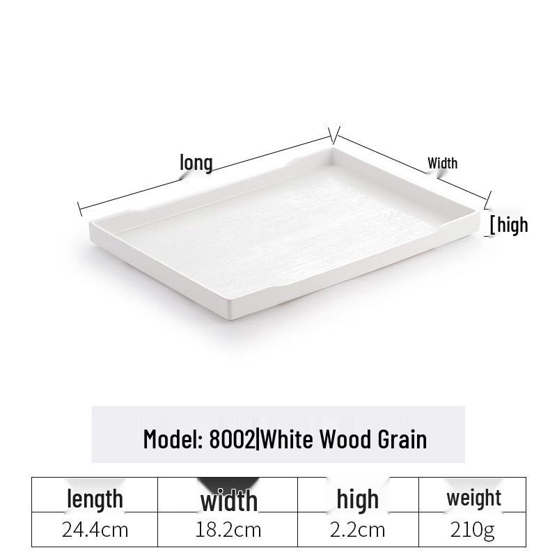 Durable Nordic Style Rectangular Plastic Serving Tray