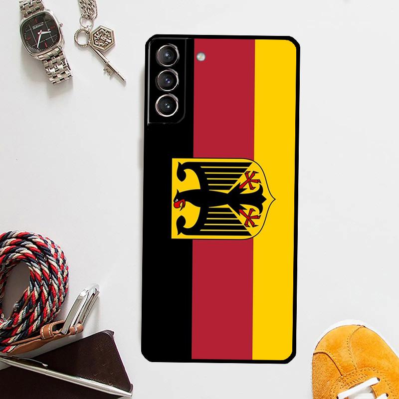 Deutschland Flagge Emblem Hülle Für Samsung Galaxy S24 Ultra S23 S22 S21 S20 Plus Note 10 Note 20 S9 S10 S21 FE Abdeckung