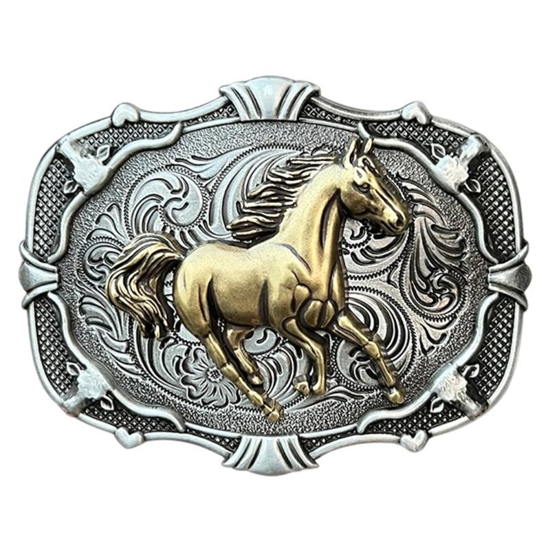 Horse Belt Buckle Leather Craft Metal Replacement Buckle Gift for Father Leather Craft Streetwear Gift Replacement