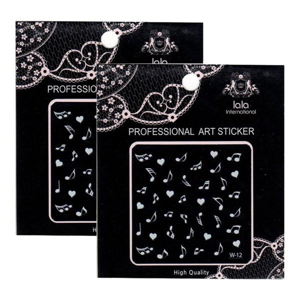 

Лалариз_(черно-белая наклейка), белый 12, 2 шт.