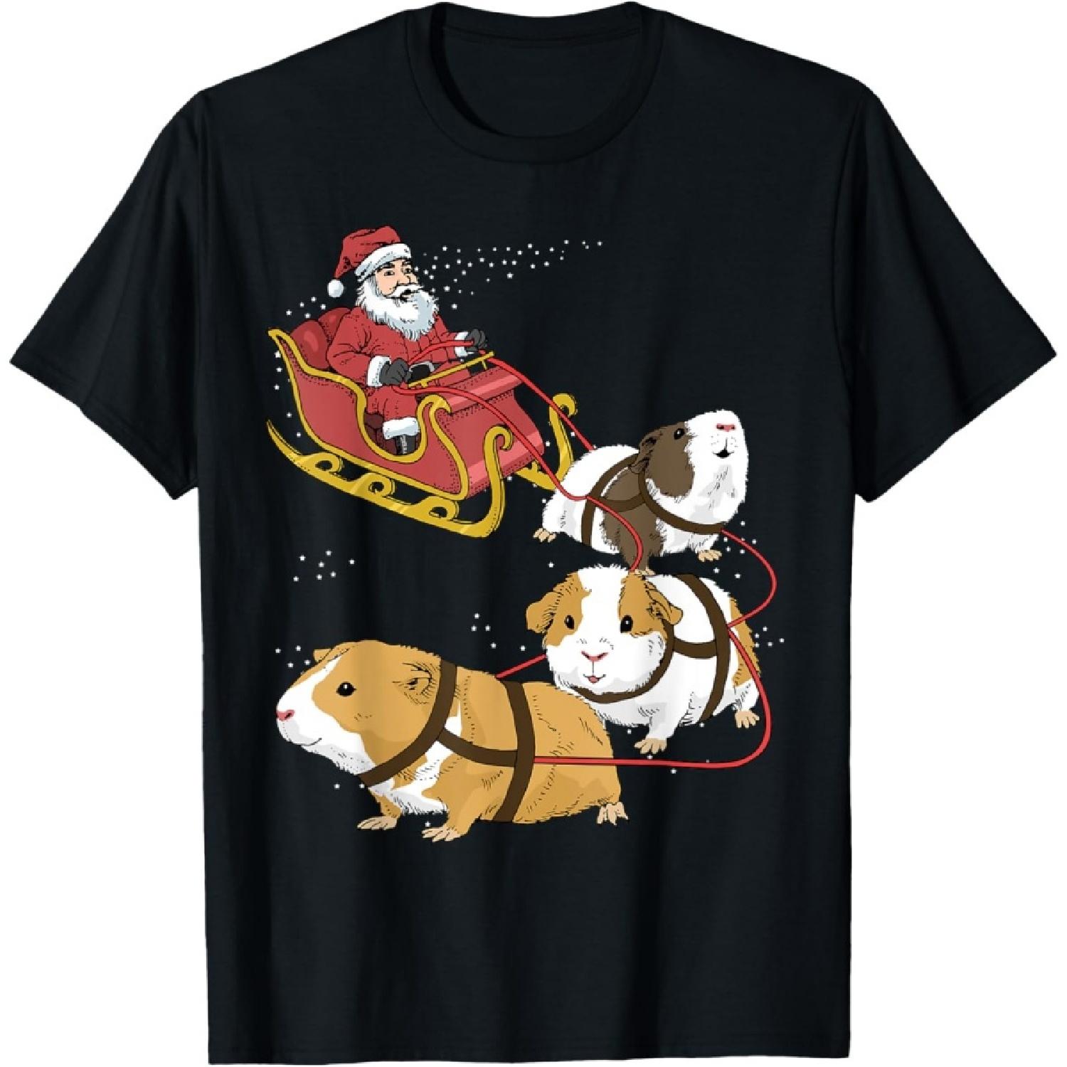Guinea pigs Christmas T-Shirt XXXXXL чёрный