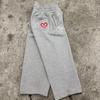 Pantaloni da Jogging a Vita Doppia Y2K Motivo Ricamato Carte da Poker Pantaloni Cadenti Uomo Donna Goth Hip Hop Streetwear Unisex Pantaloni da Tuta Larghi