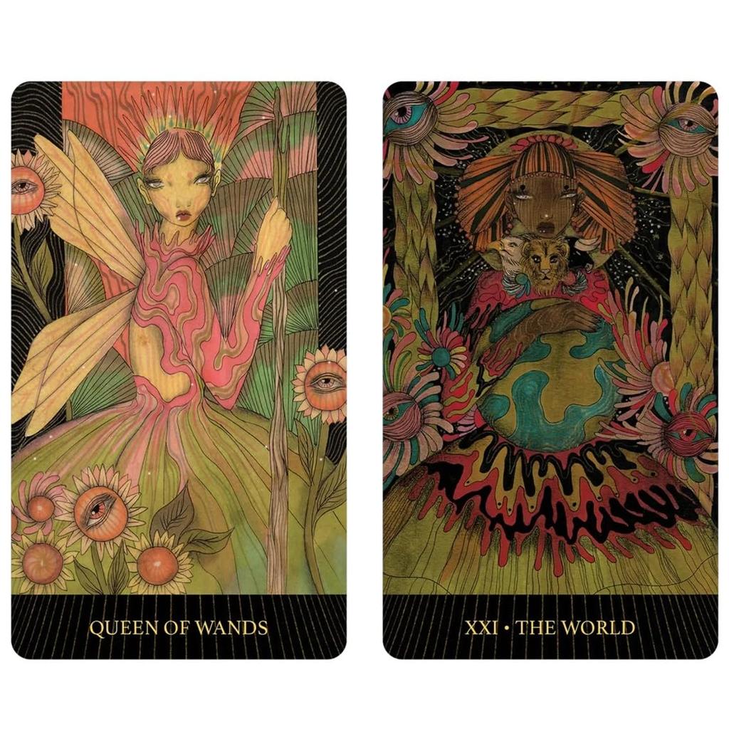 Kancharo 78-Card Tarot Set [The Mind's Eye Tarot] Includes a Japanese Tarot Card Basic Instruction Manual and Pouch (Authentic)