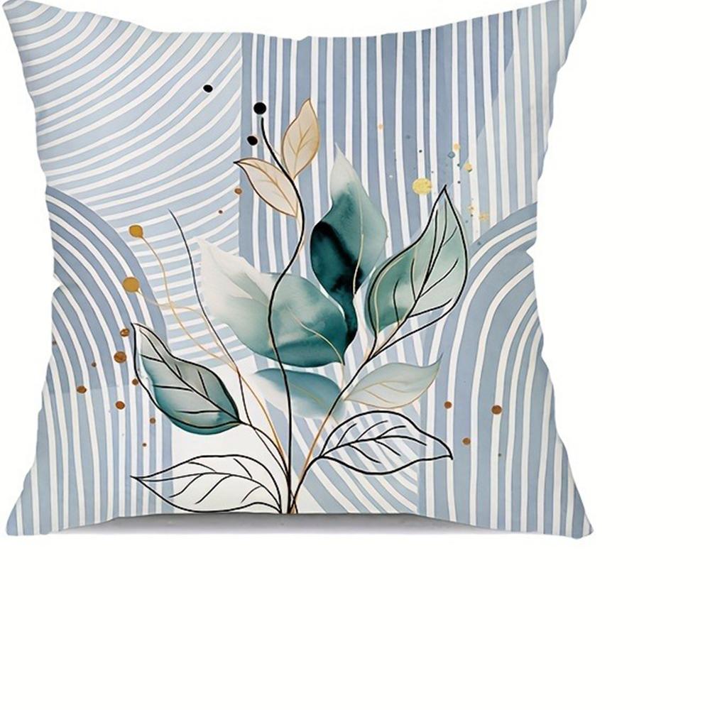 

Minimalist Greenery - Line Pillow CoversLiving room sofa cushion cover, soft and comfortable, bedroom room decoration 16x16Inch