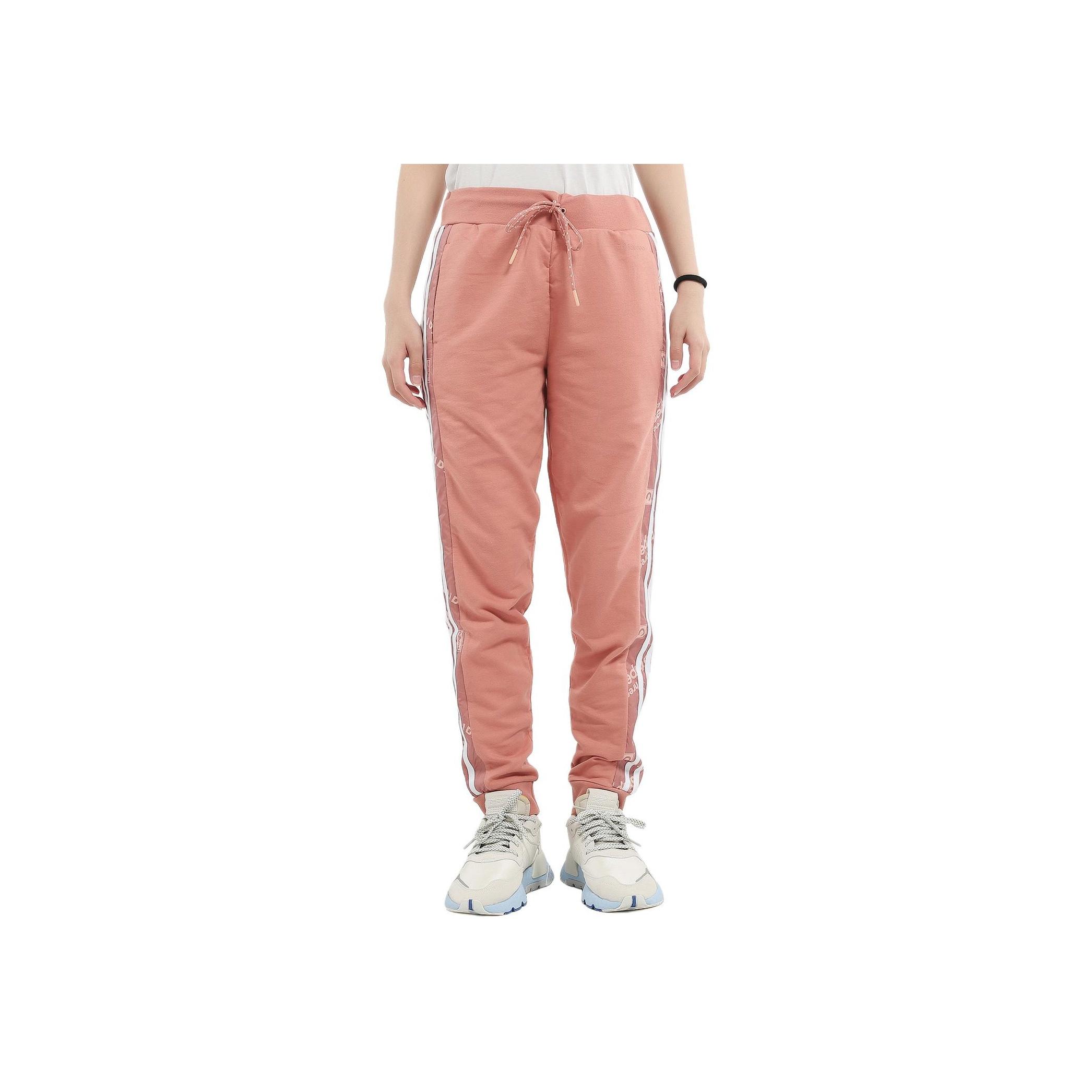 

Adidas Vintage Sports Long Pants With Stripes Comfortable Casual Pants Women Bottoms Light-Pink FK6925 M