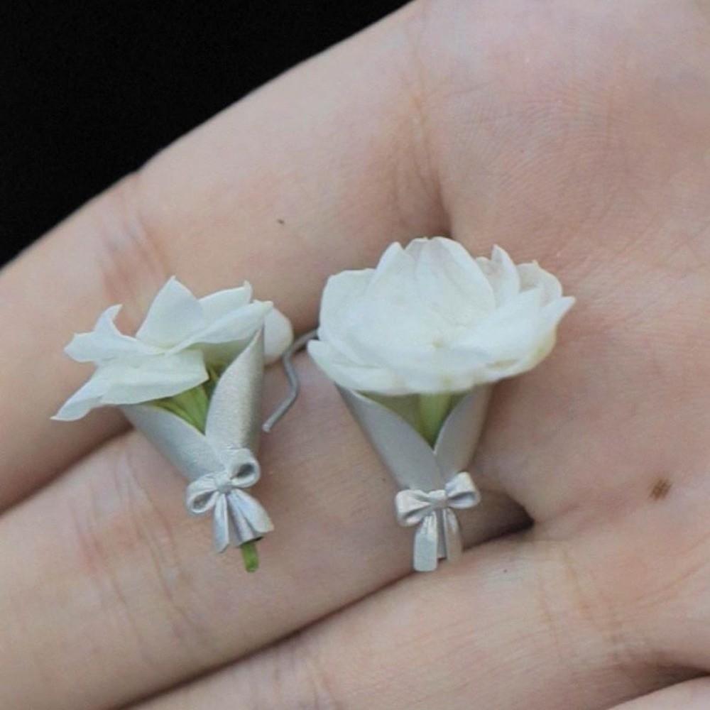 Kreative Vasen-Anhänger-Ohrringe Einfache Schleifen-Ohrringe Leichte Blumen-Einsteck-Ohrringe Hochzeit