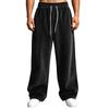 Herren Corduroy Freizeit Hose Hohe Taille Lockerer Schnitt Gerade Weiter Bein mit Taschen
