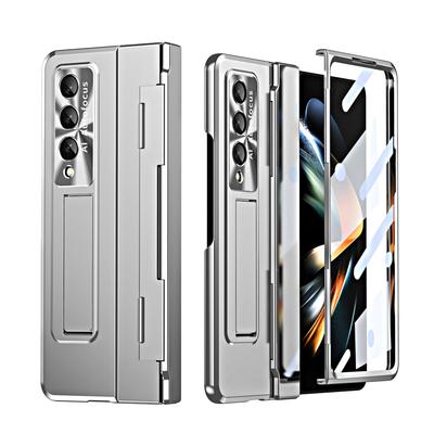 Pre Samsung Z Fold 4 Fold4 Protišmykový stojan Držiak Pokovovaný obal Pre Samsung Galaxy Z Fold 4 5g Zfold4 Kryty predného skla