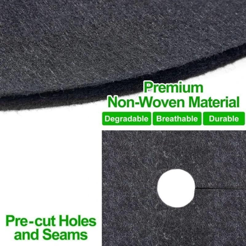 1/5/10PCS Non-Woven Tree Mulch Ring Degradable Tree Protector Mat Reusable Tree Weed Barrier for Weed Control Root Protection