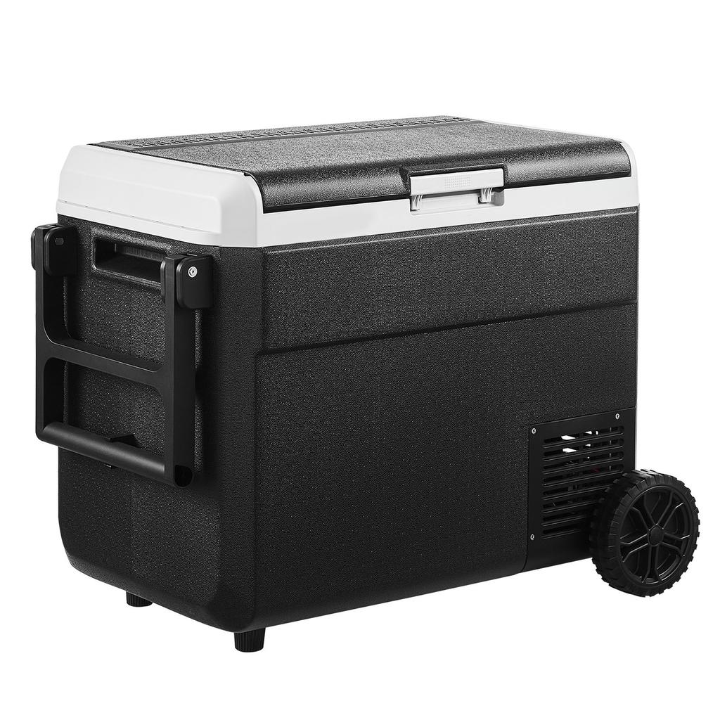 12 Volt Car Refrigerator, 60L Car Fridge, Portable Electric Cooler with Wheels and Handle, -20 to 20, 12/24V DC and 100- 240V AC Compressor Freezer