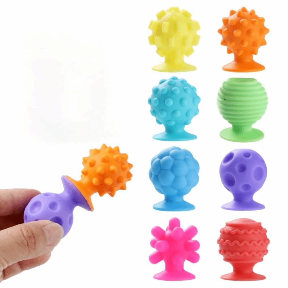 Relaxační měkký kámen úzkosti Fidget hračka Texturovaná silikonová přísavka Hračka Dětský smyslový kámen Děti