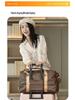 Unisex PU Leather Sports Bag with Wet/Dry Separation, Oxford Cloth, Shoulder Strap for Travel & Fitness