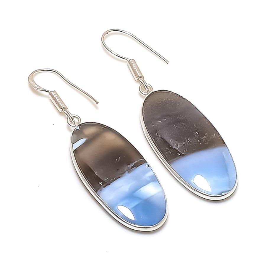 Natural Owhyee Opal Gemstone 925 Sterling Silver Jewelry Earring 2.01  AE-11991