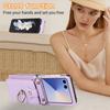 Crossbody Leather Cards Solt Wallet Phone Case for Samsung Galaxy Z Flip 7 6 5 4 3 Flip7 FE Finger Ring Holder Protective Cover
