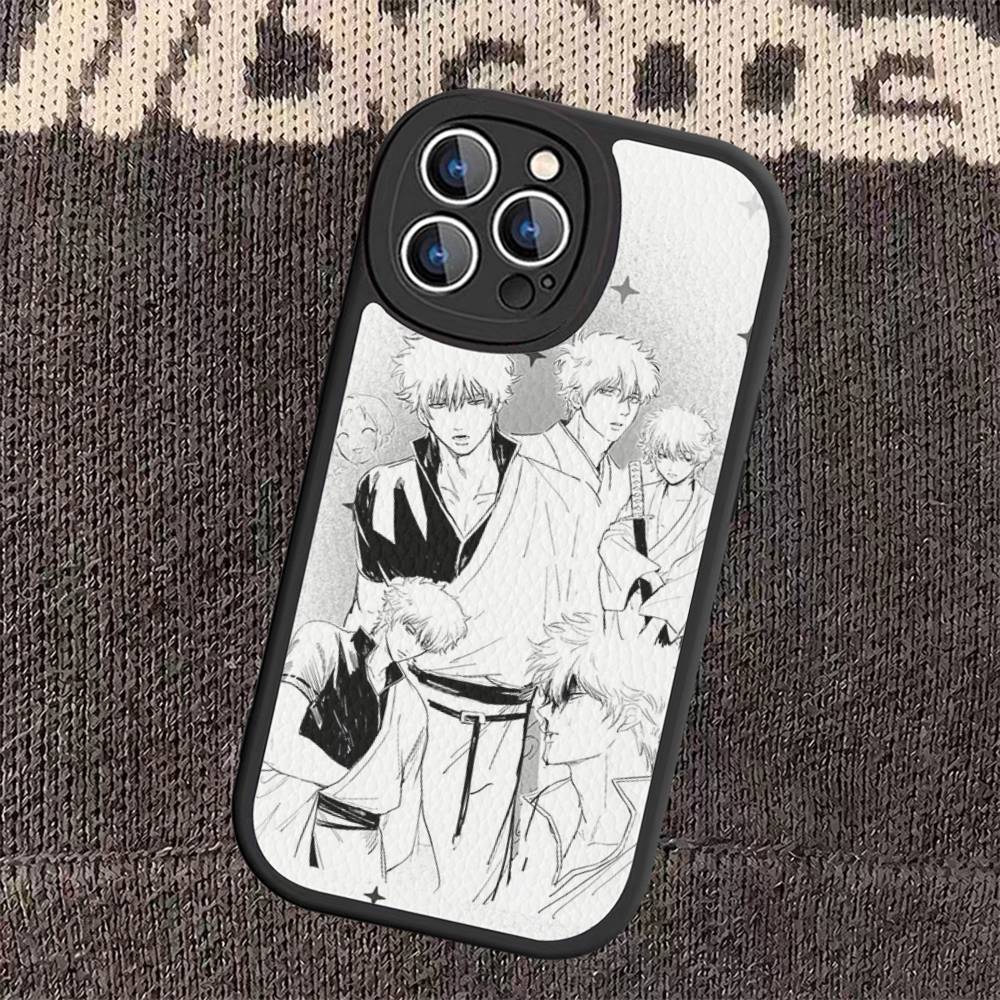 G-GINTAMA Anime Phone Case Hard Leather For IPhone 16 15 14 Mini 11 12 13 Pro Max Plus Fundas