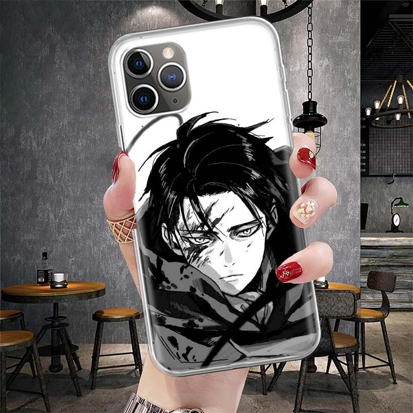 

Атака Титанов Леви Мягкий Чехол Для Телефона Для IPhone 11 17 Air 16E 16 Pro Max 15 + 14 Plus 13 Mini 12 Apple 7 SE 8 Fundas Coque 11 17 Ai iPhone 13 Mini