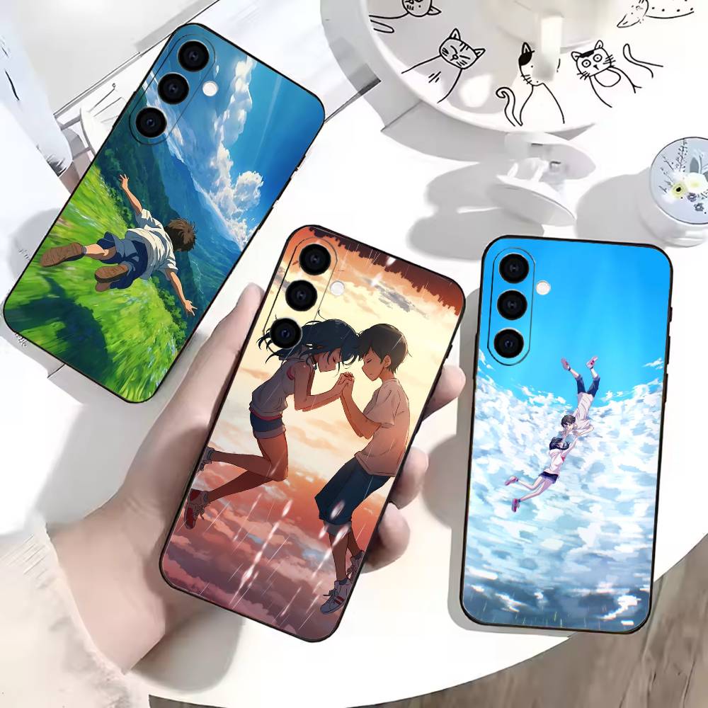 Weathering With You Phone Case For Samsung Galaxy A73,A72,A71,A70,A53,A52,A51,Soft Silicone Black Cover