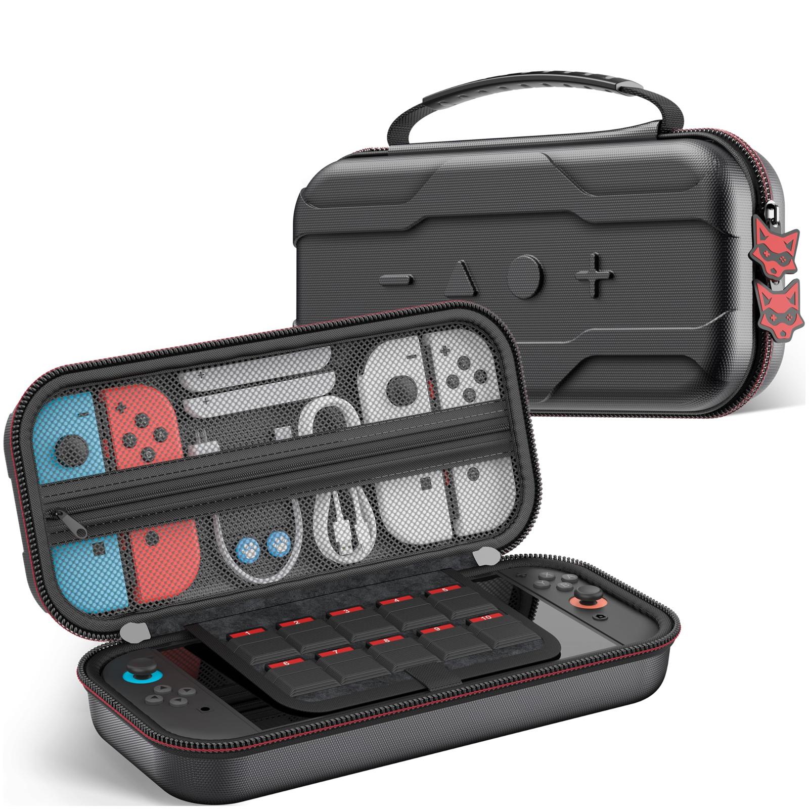 

Carrying Case for Switch 2 2025, Travel Case Hard-Shell with 10 Game Card Slots, Switch 2 Protector Accessories Case -Black чёрный