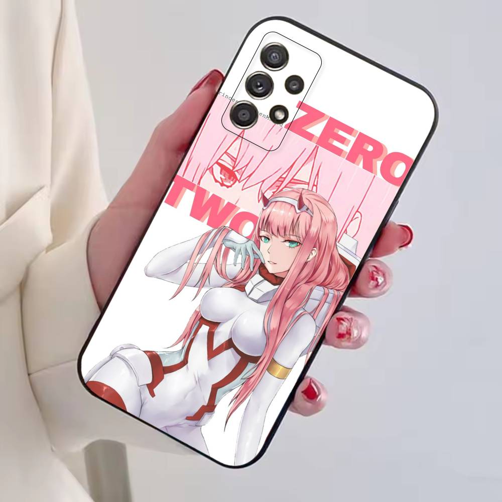 Lovely Zero Two 02 Hot Anime Phone Case For Samsung S25,S24,S21,S22,S23,S30,Ultra,S20,Plus,Fe,Lite,Note,10,Black Cover