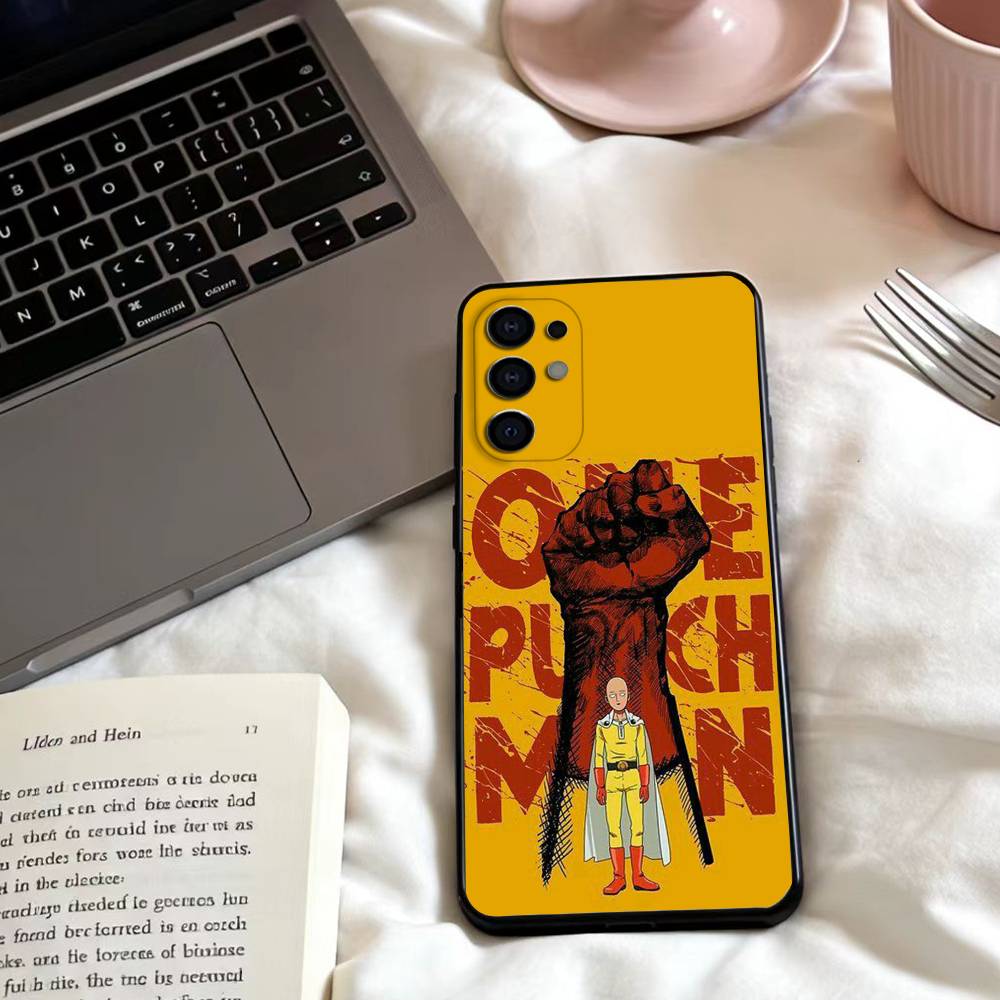 O-One Punch Man Anime Phone Case For Samsung S25,24,23,22,30,21,10,9,Ultra,Plus,Lite,FE,4,5 G Soft Black Case