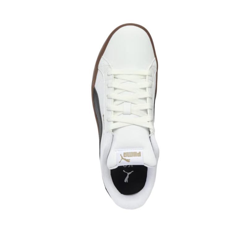 Puma Smash Vulc V3 Couro Sintético Moda Casual Clássico Simples Respirável Durável Tênis de Skate de Cano Baixo Unissex Branco 380752-22