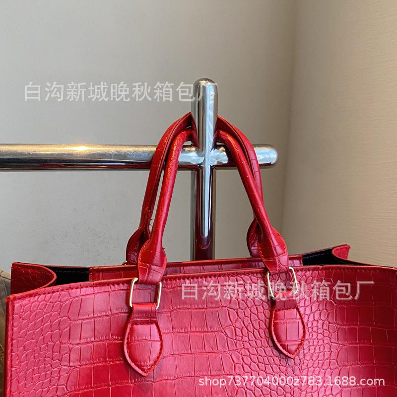 Große Tragetasche Damen neue trendige Mode vielseitige tragbare Schultertasche