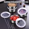 1/3/4/6Pcs Stainless Steel Magnetic Seasoning Containers Wall Mounted Silver Magnetic Spice Jars With Stickers Visible
