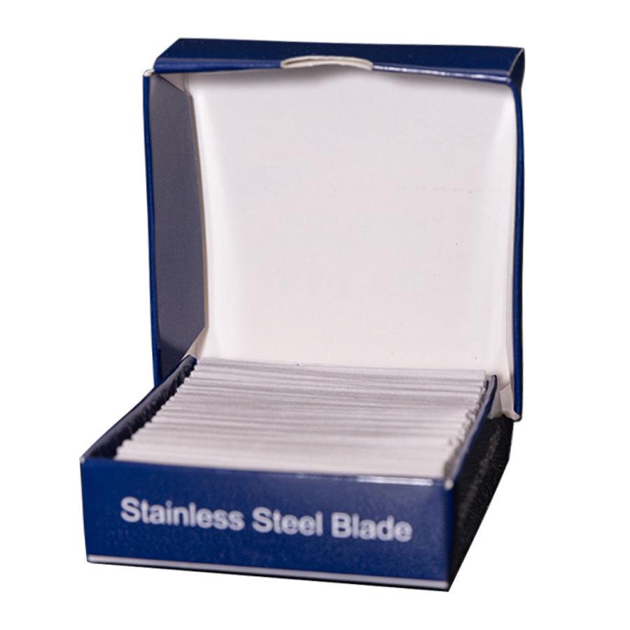 100 Disposable Stainless Steel Razors for Beard, Eyebrows & Hair Trimming