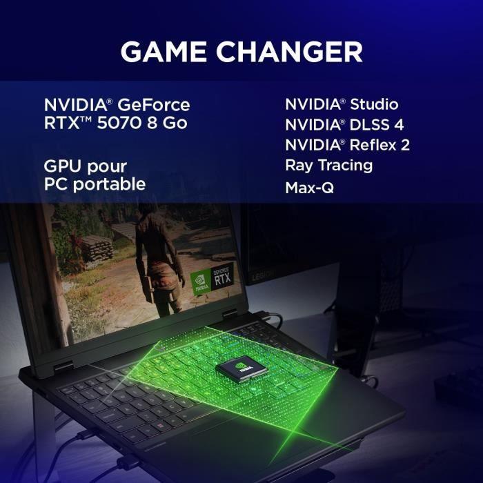 PC Portable Gamer LENOVO Legion 5 15IRX10 | Sans Windows - 15,3" 165 Hz IPS - Core i7-13650HX - RTX 5070 115W - 32 Go - 512 Go