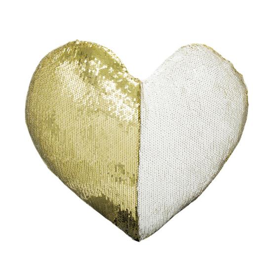 Pillowcase Ultra Soft Heat Transfer Printing Home Decoration Double Color DIY Sequins Love Heart Shape Pillow Cushion Cover for Sofa