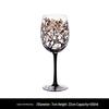 Four Seasons Hand-Painted Crystal Glass Goblet & Egg Cup Set