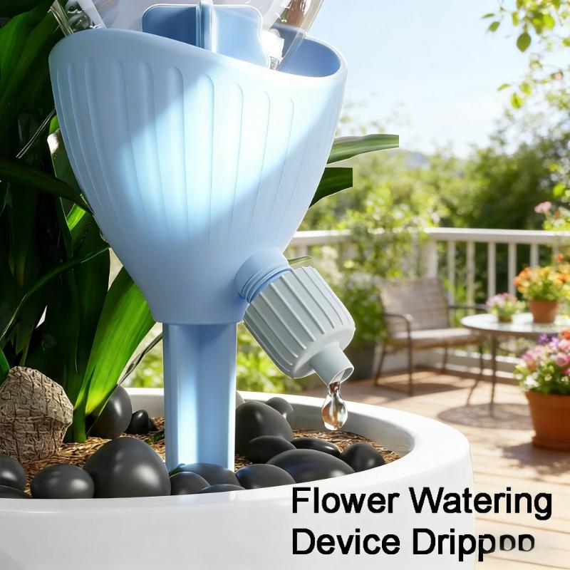 Automatic Drip Irrigator Self Watering System Adjustable Flow Plant Waterer For Potted Plants Vacation Indoor Outdoor