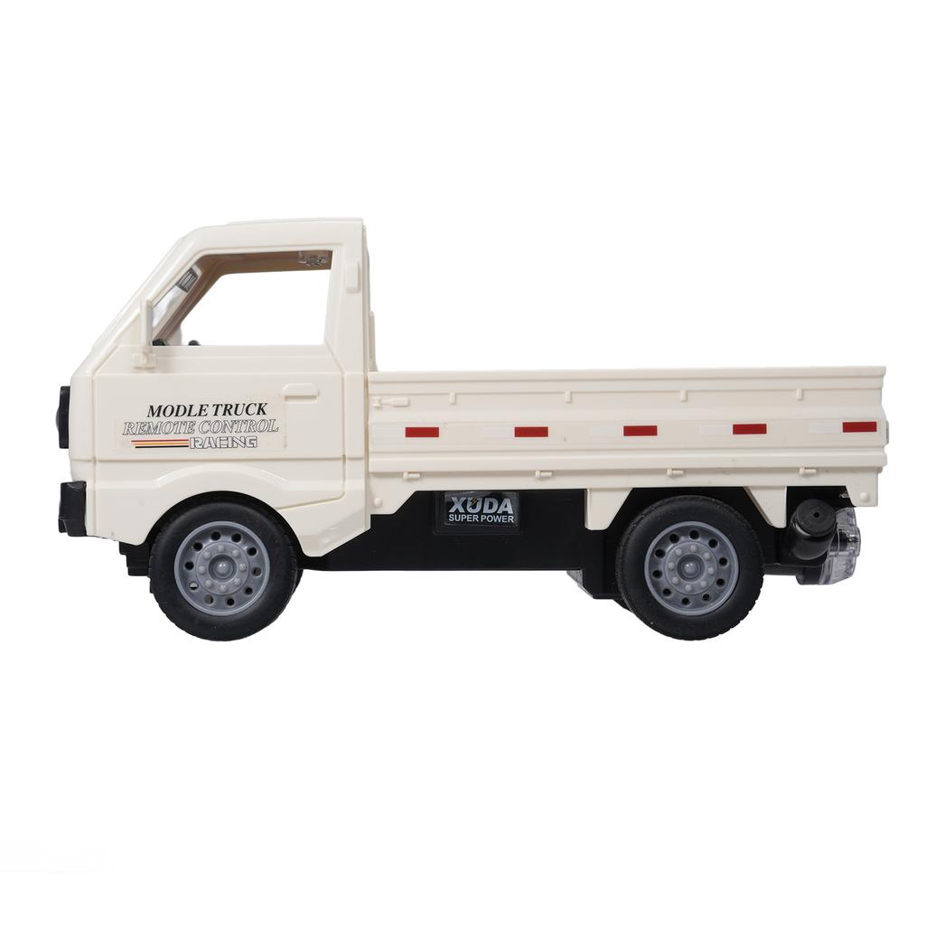 Remote Control Car, Rechargeable Simulation Truck with Spray and Lights, Toy Vehicle for Boys Girls White 1 Battery
