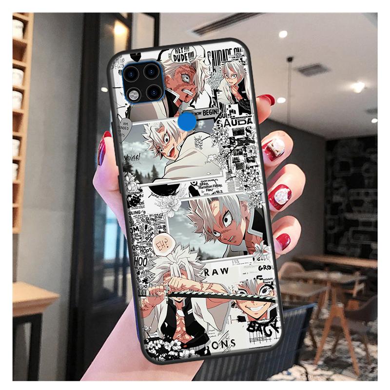 Shinazugawa Sanemi Kimetsu No Yaiba For Xiaomi Redmi Note 11 Pro Phone Case For Redmi 9T 9A 9C 9S 10S Note 9 10 Pro Back Cover