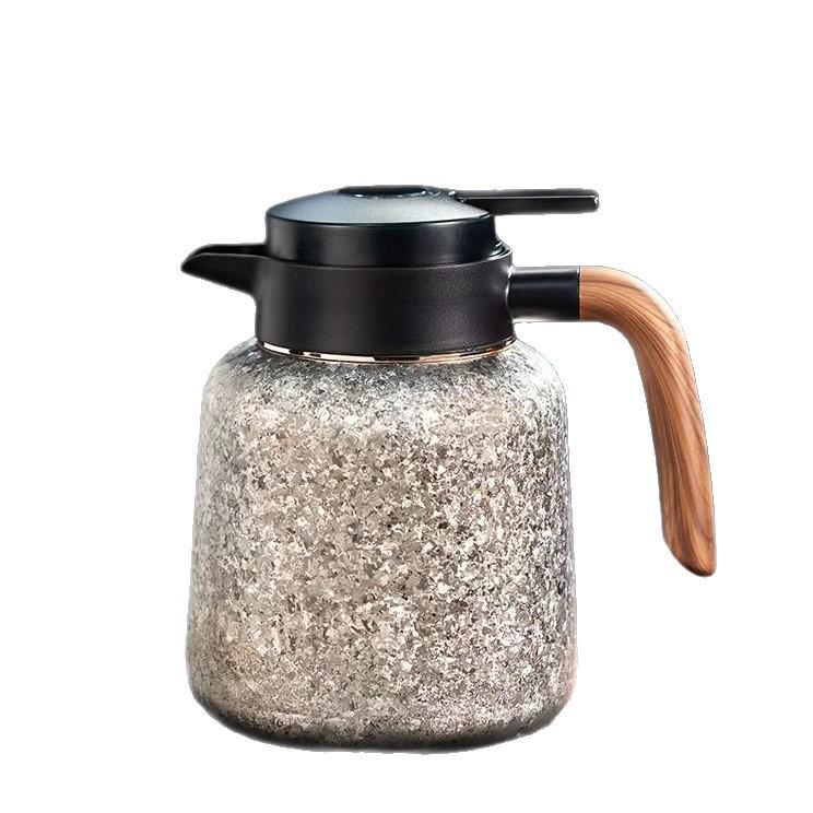 2025 Pure Titanium Insulated Tea Stew Pot with Temperature Display - Large Capacity Double-Layered Brewing Pot for Old White Tea