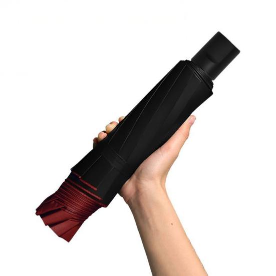 Ombrello Pieghevole Portatile a 12 Stecche, Leggero con Ampia Cupola per Sole e Pioggia, Antivento Protezione Solare UV, Ombrello da Viaggio per 2 Persone