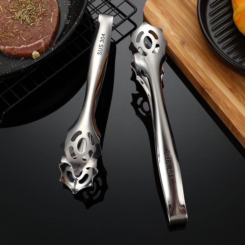 304 Stainless Steel Barbecue, Steak, Bread, Ice, and Sugar Cube Food Tongs