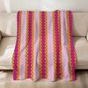 Fashion striped art pink green pattern soft warm plush blanket for dorm sofa living room pet hogar bedroom gift nap home Flannel