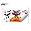 Removable Autumn Pumpkin Wall Stickers Cute Halloween Decals, Black Cat Witch Bat Stickers, Fall Window Decorations for Store Peel & Stick Art