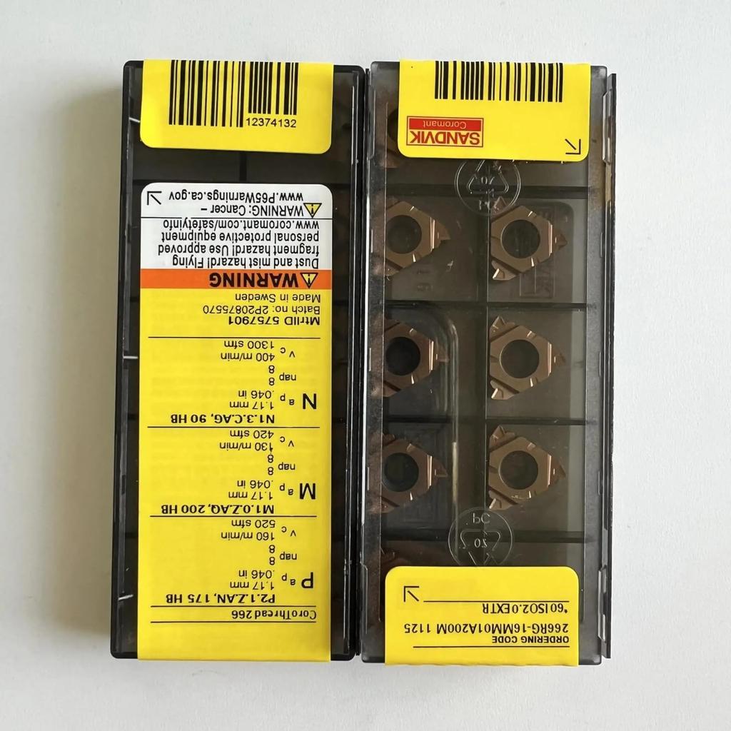 Original Sandvik / 266RG-16MM01A200M 1125 /Carbide CNC Blade 10 PCS