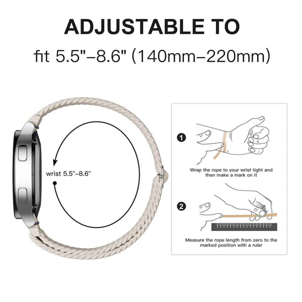 Braided Solo loop band For Amazfit bip 6/5/Balance/GTS/4/2e/Mini/3/GTR/4/2/3/Pro correa 20mm 22mm watch bracelet huawei gt Strap